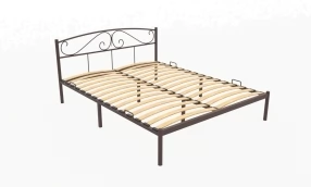 Кровать Верона Металл, 160х190 мм, Коричневый муар, Коричневый муар, 1630